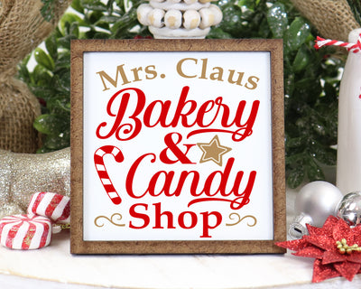 Mrs. Claus Bakery & Candy Shop Tier Tray Sign