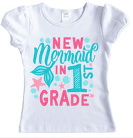 New Mermaid Back to School Shirt - Sew Lucky Embroidery
