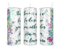 No Failures 20 oz insulated Tumbler with lid and Straw - Sew Lucky Embroidery