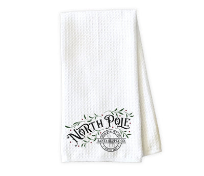 North Pole Waffle Weave Microfiber Kitchen Towel