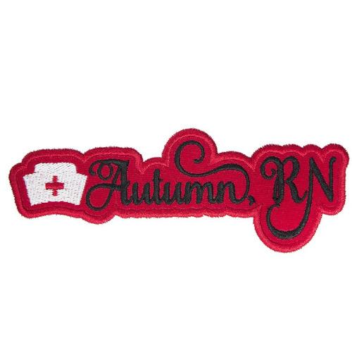 Nurse Hat Name Patch - Sew Lucky Embroidery