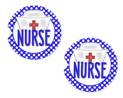 Nurse Sandstone Car Coasters (Set of Two)