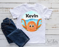 Octopus Circle Personalized Shirt - Sew Lucky Embroidery