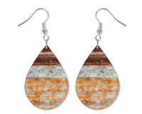 Old Western Wood and Rustic Handmade Earrings - Sew Lucky Embroidery