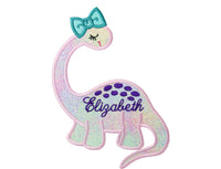 Rainbow Girl Dinosaur Personalized Dinosaur Patch