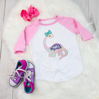 Rainbow Girl Dinosaur Personalized Dinosaur Patch sample