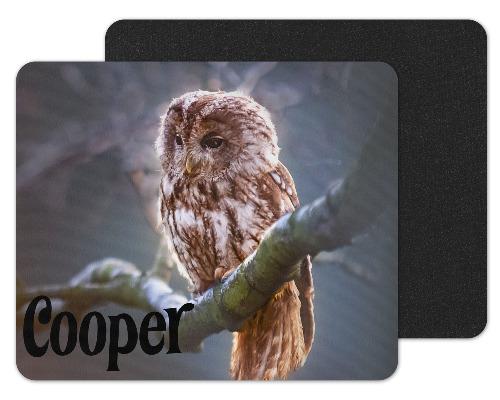 Owl Custom Personalized Mouse Pad - Sew Lucky Embroidery
