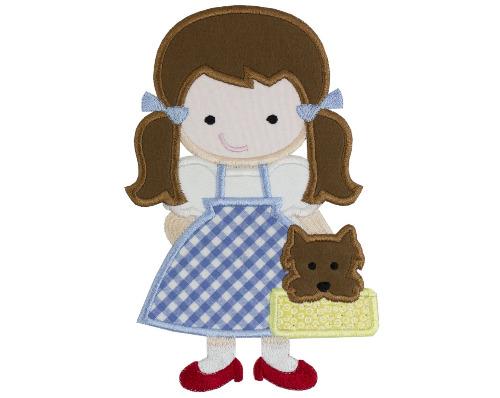 Oz Dorothy and Toto Patch - Sew Lucky Embroidery