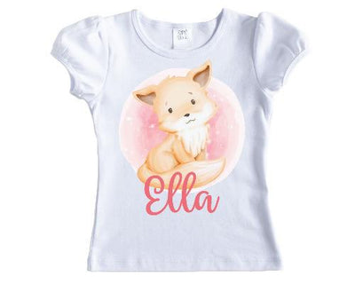 Painted Fox Girls Personalized Shirt