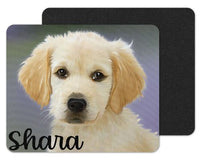 Painted Lab Puppy Custom Personalized Mouse Pad - Sew Lucky Embroidery