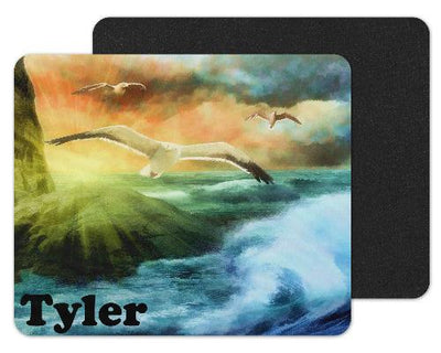 Pastel Seagulls Custom Personalized Mouse Pad