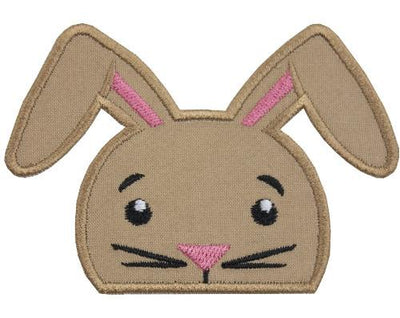Peeking Bunny Sew or Iron on Embroidered Patch