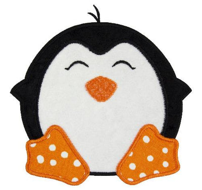 Penguin Sew or Iron on Embroidered Patch