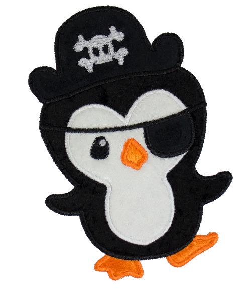 Penguin Pirate Patch - Sew Lucky Embroidery