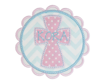 Personalized Cross Patch - Sew Lucky Embroidery