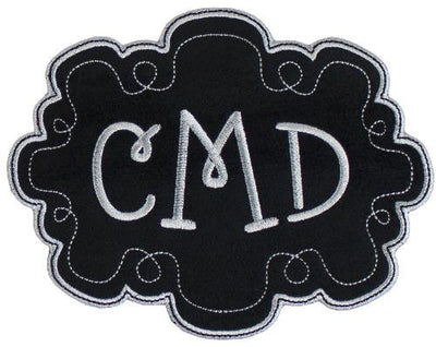 Personalized Monogram Sew or Iron on Embroidered Patch