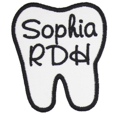 Personalized Tooth Patch - Sew Lucky Embroidery