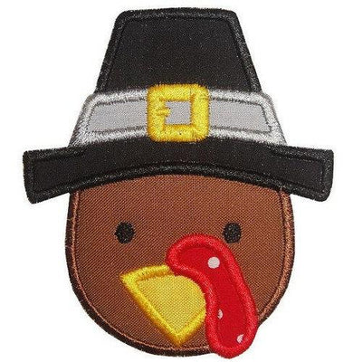 Pilgrim Turkey Sew or Iron on Embroidered Patch