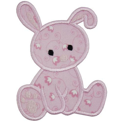 Pink Baby Bunny Sew or Iron on Embroidered Patch