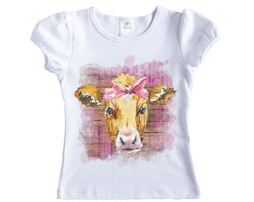Pink Bandana Cow Girls Shirt - Sew Lucky Embroidery