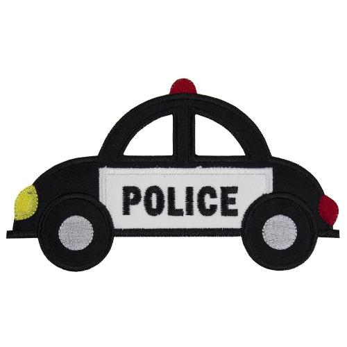 Police Car Patch - Sew Lucky Embroidery