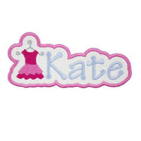 Pretty Dress Name Patch - Sew Lucky Embroidery