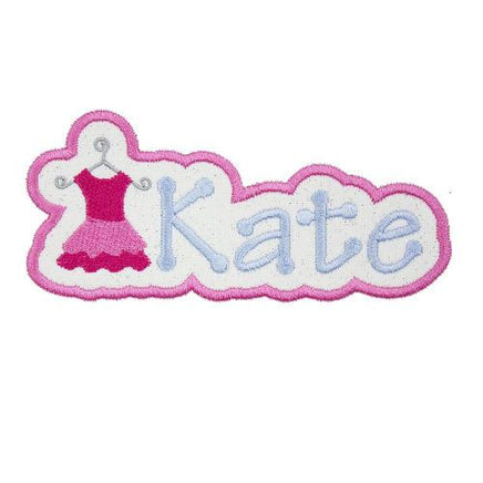 Pretty Dress Name Patch - Sew Lucky Embroidery
