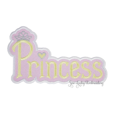 Princess Applique Patch - Sew Lucky Embroidery