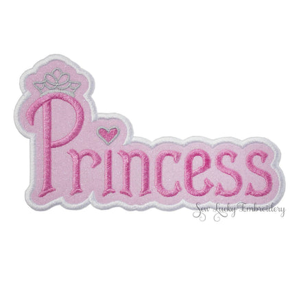 Princess Applique Patch - Sew Lucky Embroidery