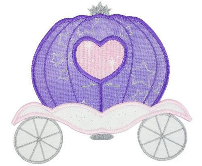 Princess Carriage Sew or Iron on Embroidered Patch