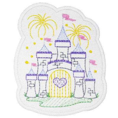 Princess Castle Sew or Iron on Embroidered Patch
