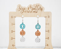 Pumpkin Trio Fall Earrings - Sew Lucky Embroidery