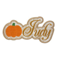 Pumpkin Name Patch - Sew Lucky Embroidery