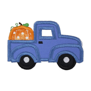 Pumpkin Truck Embroidered Patch - Sew Lucky Embroidery