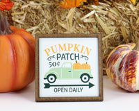 Pumpkin Patch Open Daily Tier Tray Sign - Sew Lucky Embroidery