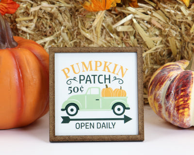 Pumpkin Patch Open Daily Tier Tray Sign