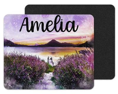 Purple Sunset Custom Personalized Mouse Pad