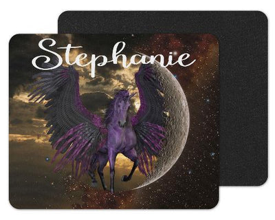 Purple Unicorn Custom Personalized Mouse Pad