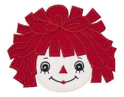 Raggedy Ann Sew or Iron on Embroidered Patch