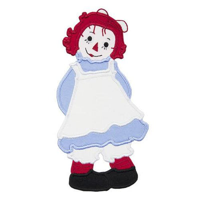 Raggedy Ann Sew or Iron on Embroidered Patch
