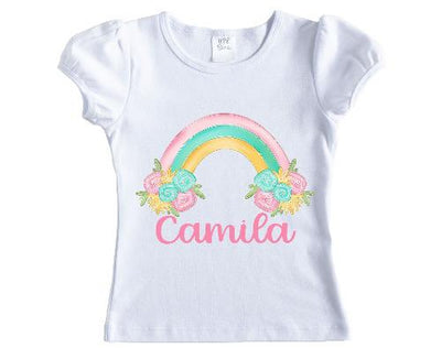 Rainbow Personalized Girls Shirt