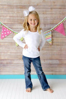 Rainbow Personalized Girls Shirt - Sew Lucky Embroidery