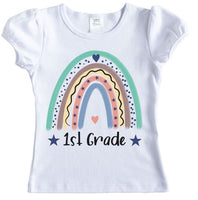 Back to School Rainbow Girls Shirt - Sew Lucky Embroidery