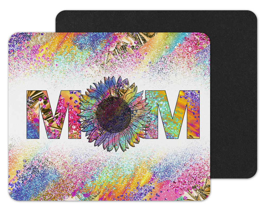 Rainbow Mom Sunflower Mouse Pad - Sew Lucky Embroidery
