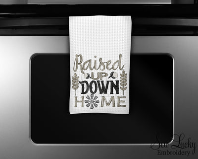 Raised up Down Home Waffle Weave Microfiber Kitchen Towel