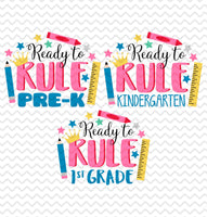 Ready to Rule Back to School Shirt - Sew Lucky Embroidery