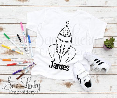 Rocketship Color Me Shirt