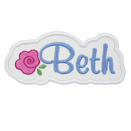 Rose Name Patch - Sew Lucky Embroidery