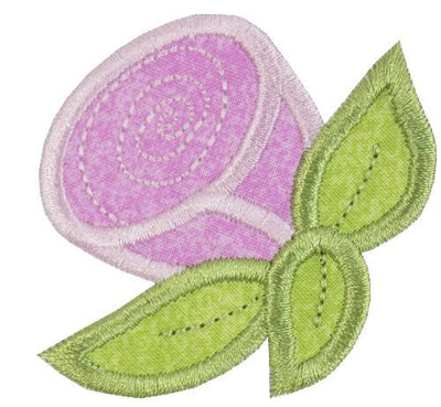 Rose Sew or Iron on Embroidered Patch