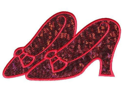 Ruby Slippers Sew or Iron on Embroidered Patch